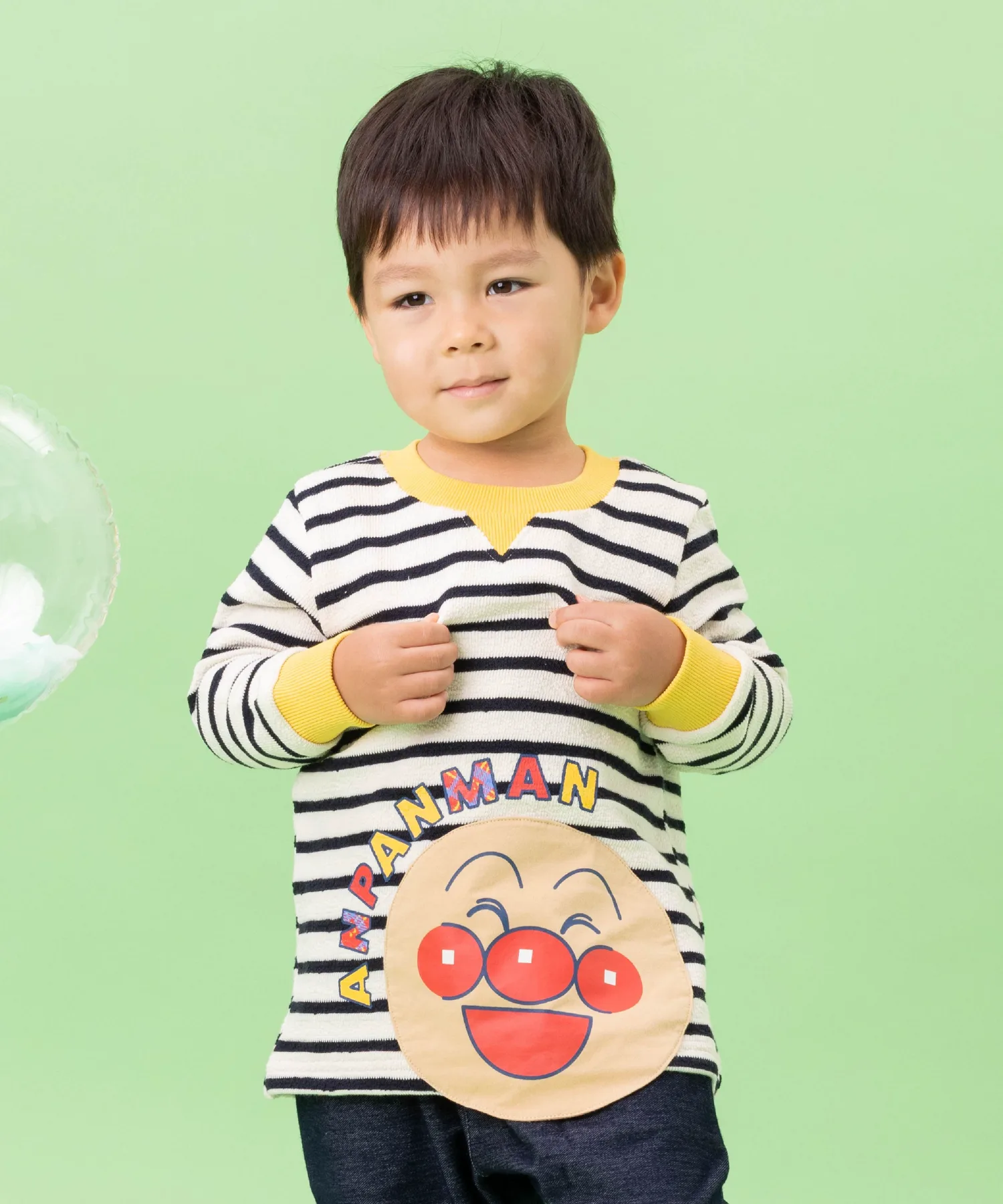 Детская коллекция ANPANMAN/(K) Толстовка с аппликацией в виде лица по краю Anpanman Kids Collection, Navy
