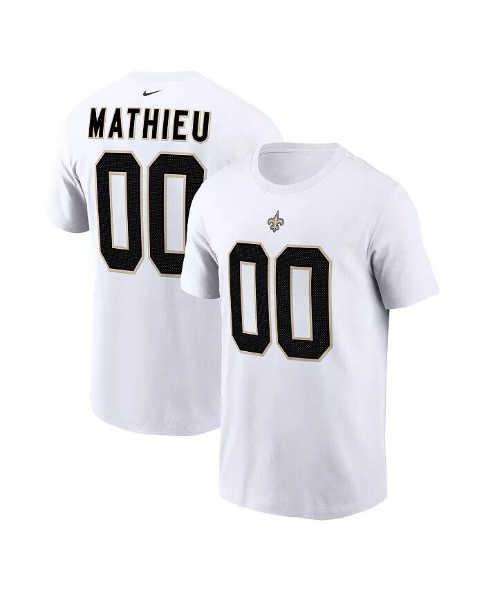 

Мужская футболка Tyrann Mathieu White New Orleans Saints с именем и номером игрока Nike