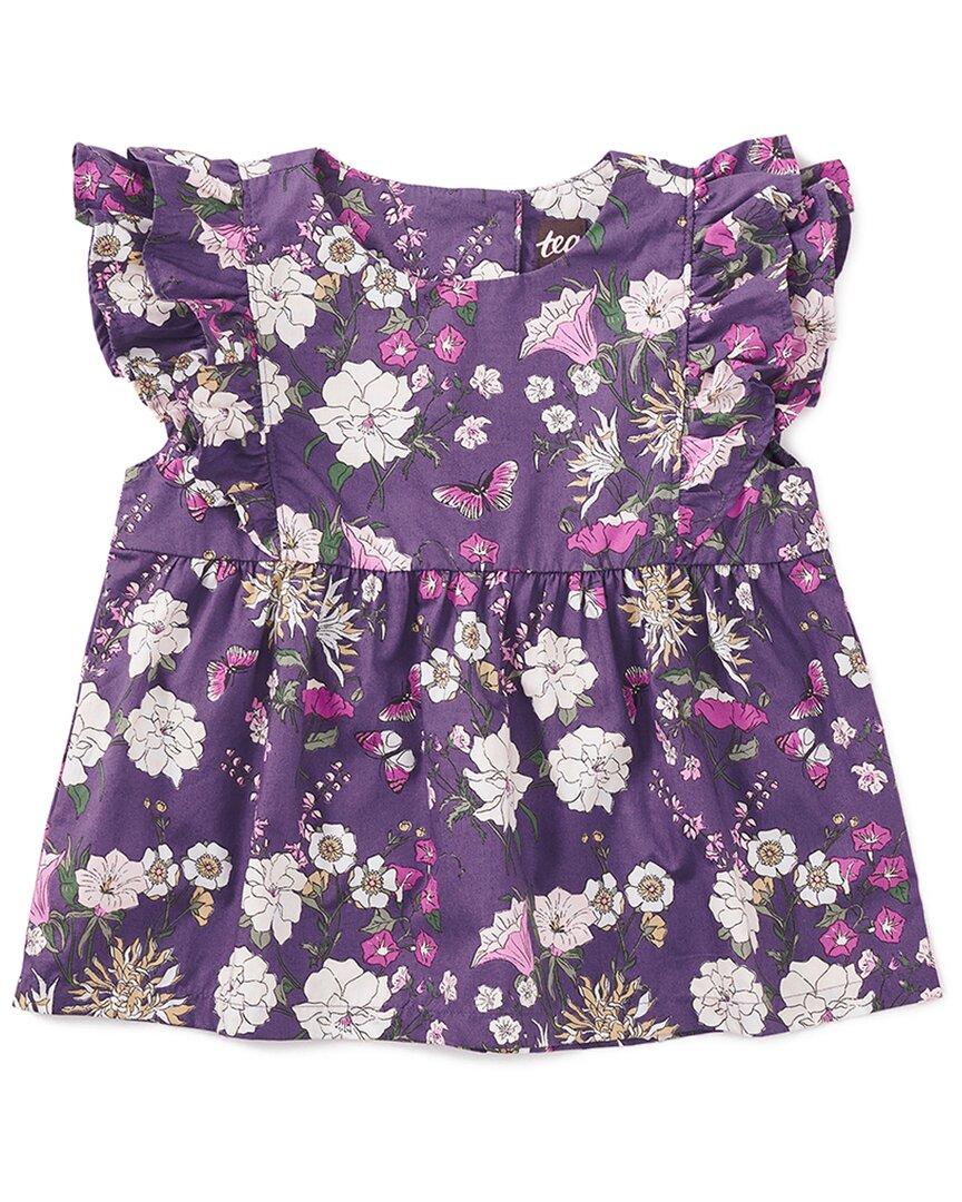 

Чайная коллекция Короткий рукав Плетеный Топ с рюшами Tea Collection, мультиколор