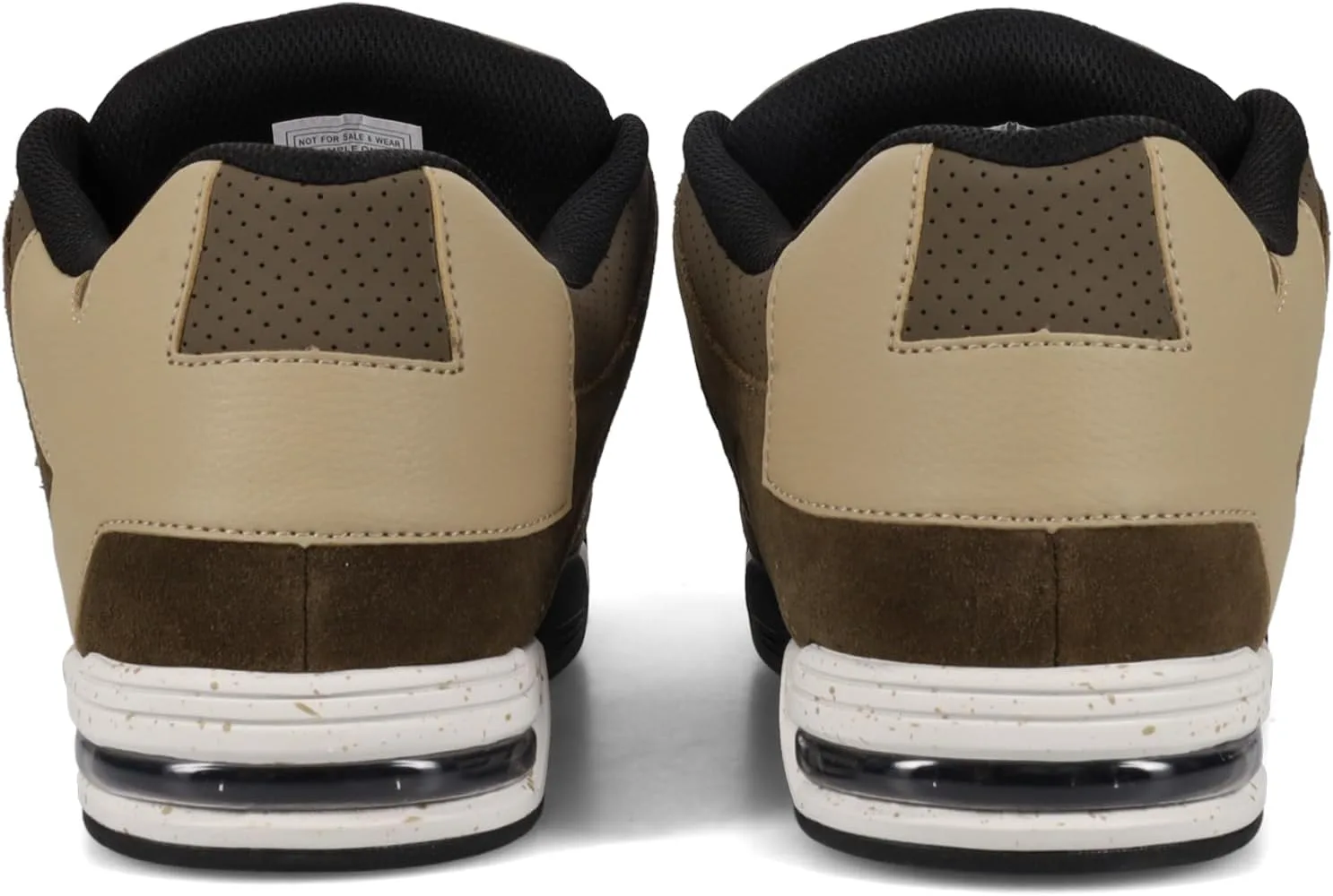 Мужские скейтбордические кроссовки DC Shoes Dc02220, черный/светло-коричневый/оливковый — фото 3