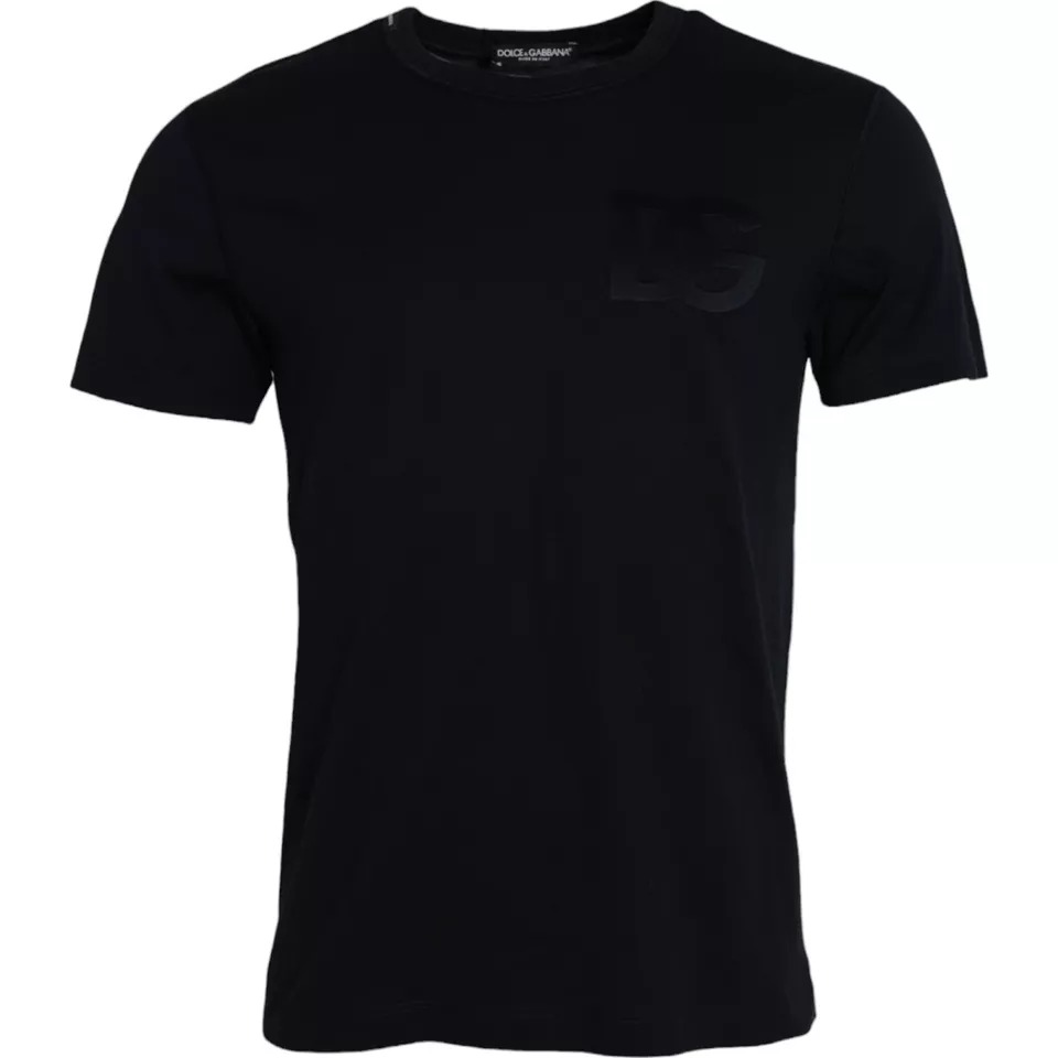 

Черная футболка с круглым вырезом и короткими рукавами с логотипом Dolce & Gabbana