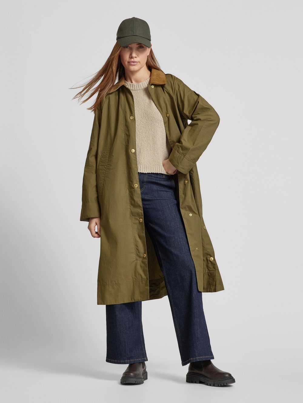 

Пальто с отложным воротником модель 'ETTIE' Barbour, оливковый