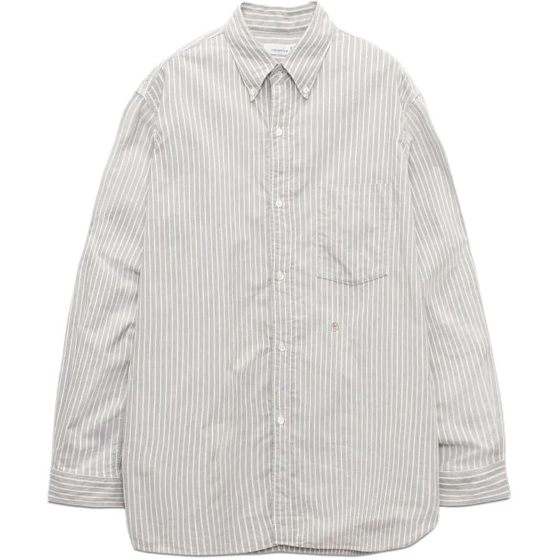 

Рубашка-ветровка FW25 в полоску унисекс Nanamica, коричневый