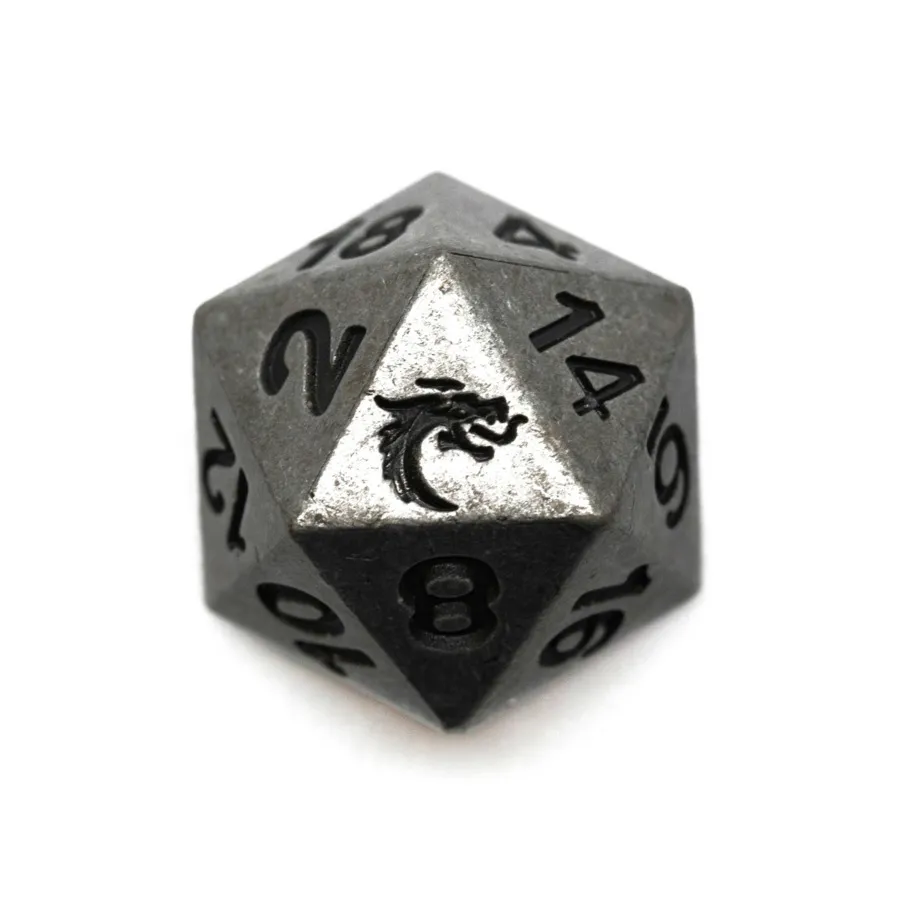 

d20 Архаичное серебро, Metal Dice - Dwarven Forged