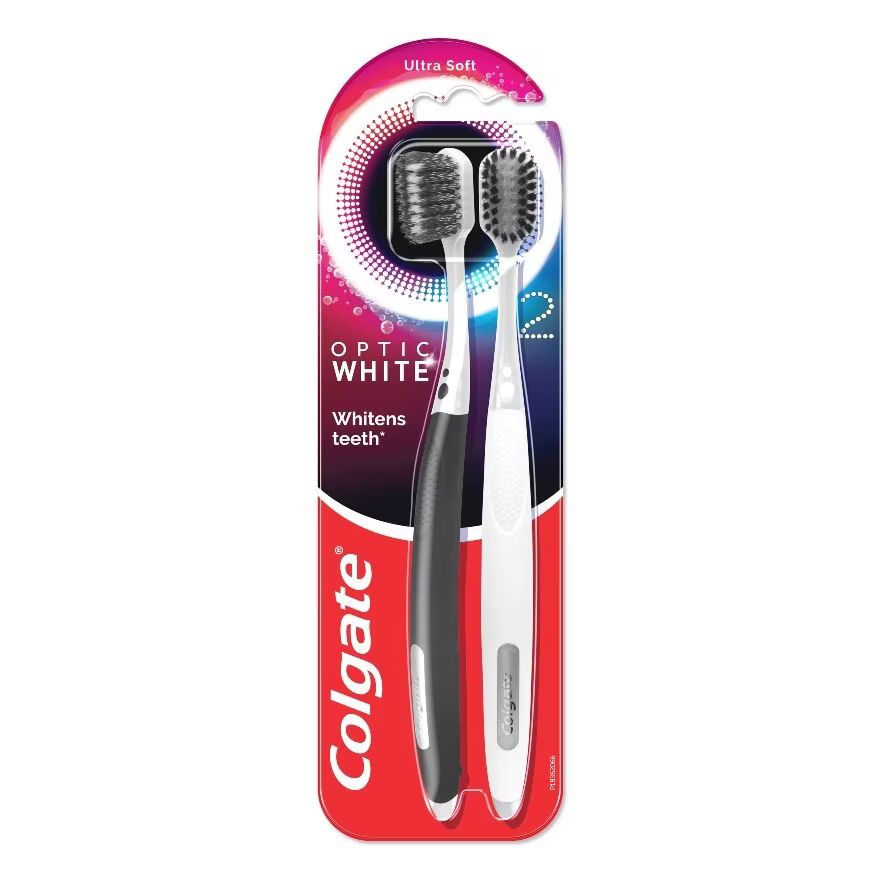 

Colgate Зубная щетка Optic White Pack 2'S, ฺBlack