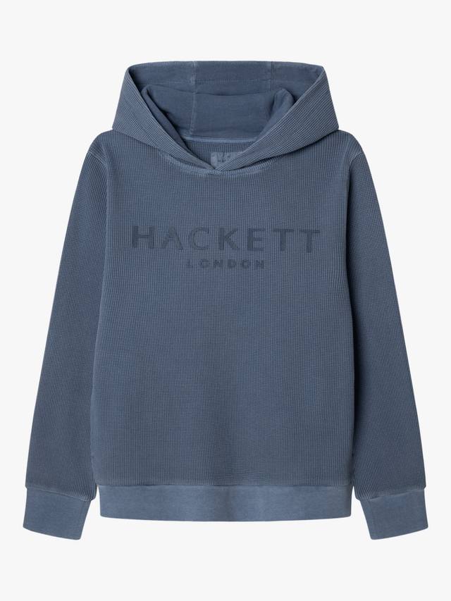 

Детский худи с вафельной текстурой Hackett London, Chambray Blue