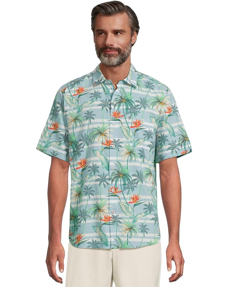 

Мужская рубашка Tommy Bahama Nova Wave Palmero Stripe, Blue Whisper