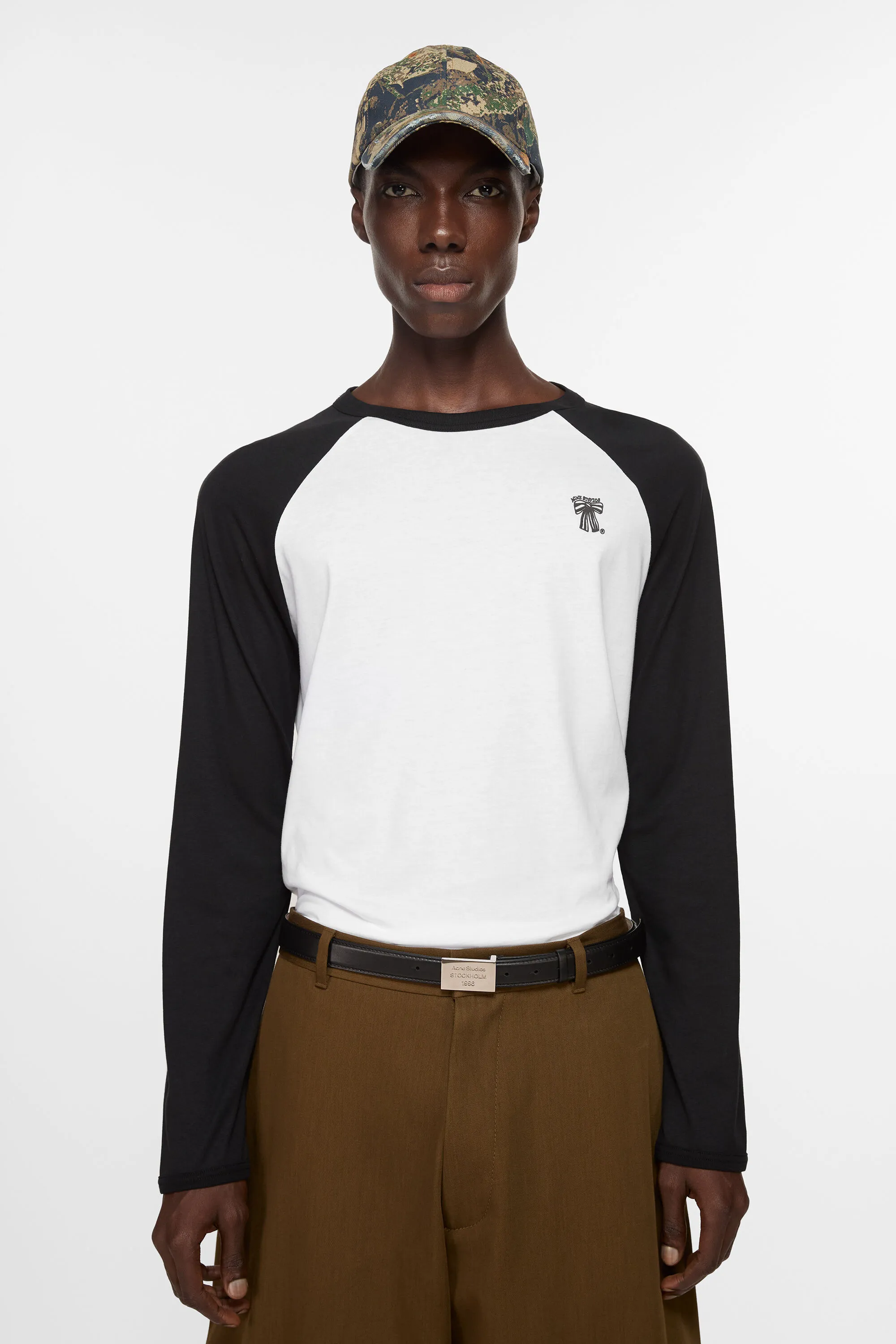 

Футболка с длинным рукавом - Стандартный крой Acne Studios, цвет Optic White
