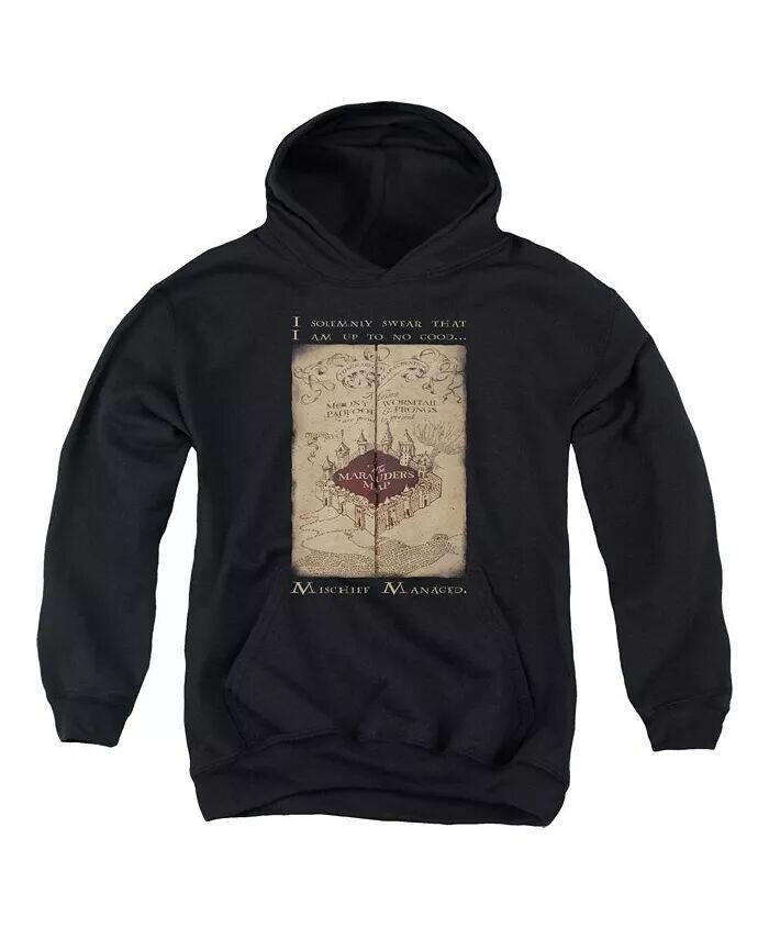 

Толстовка с капюшоном Youth Marauders Map Words Pull Over Hoodie / Толстовка с капюшоном Harry Potter, черный