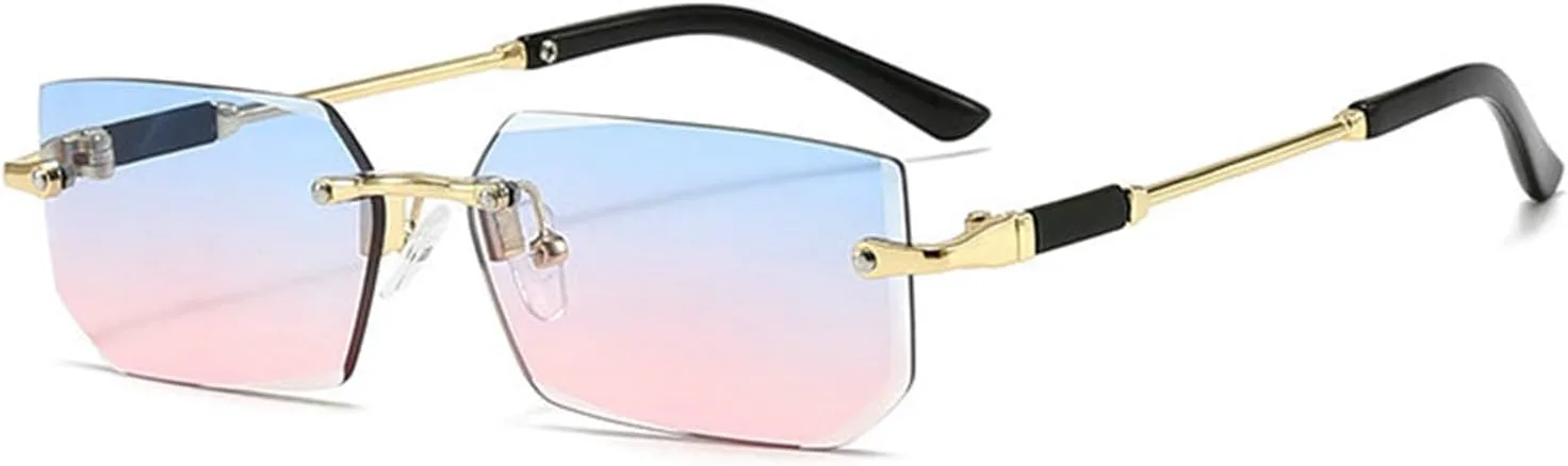 

Солнцезащитные очки без оправы, прямоугольные, мужские и женские, в стиле ретро, ​​квадратные, солнцезащитные очки в стиле Y2k, тонированные очки helena, C12