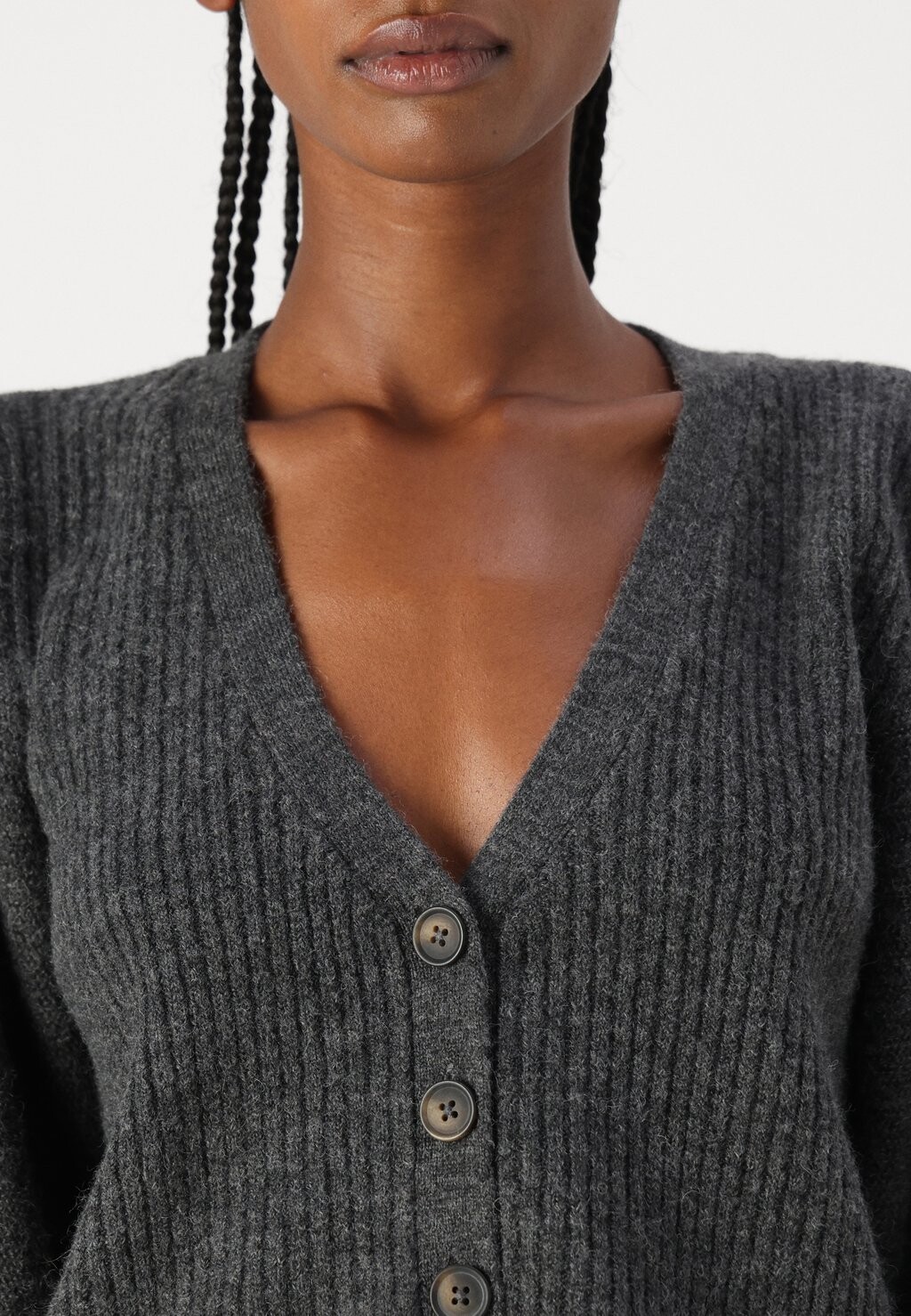 

Кардиган VMMAY V-NECK CARDIGA Aware, цвет Mottled Dark Grey