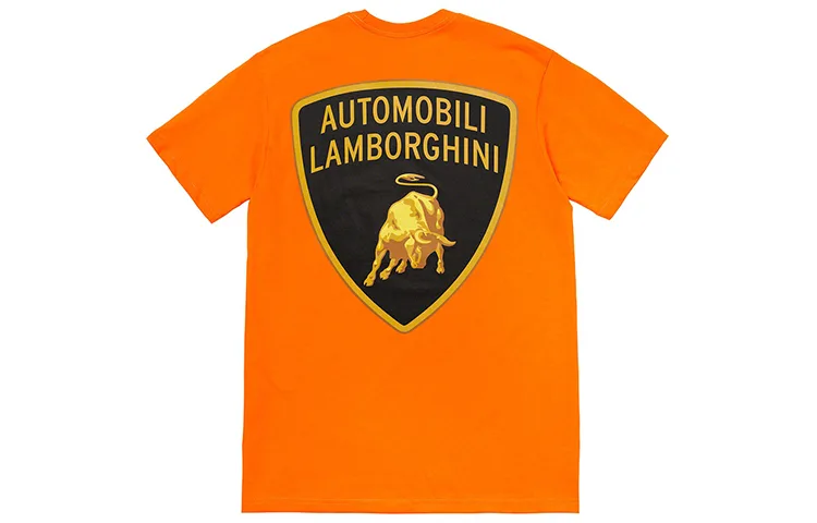 Футболка Automobili Lamborghini Supreme, оранжевый красный