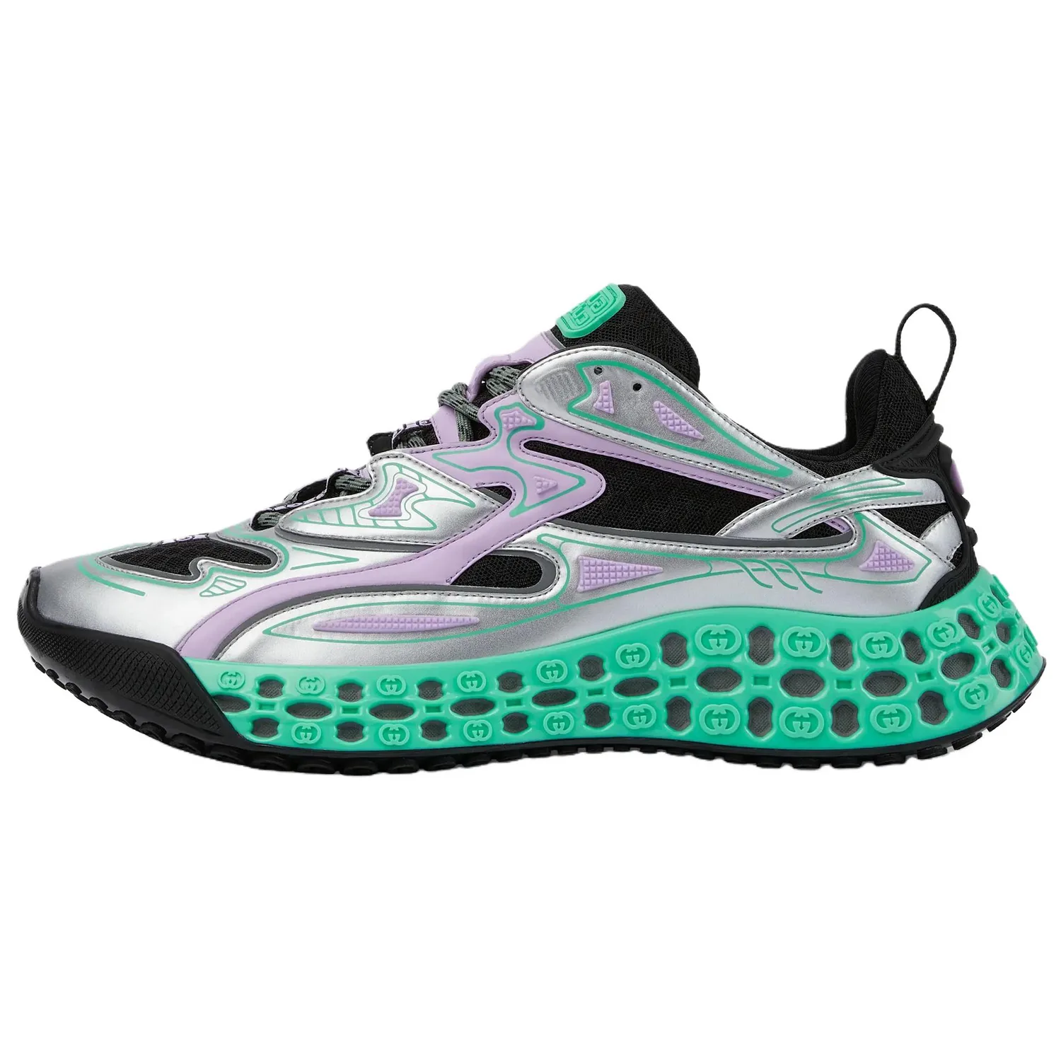 GUCCI Cub3d Low top Casual Shoes мужские Silver