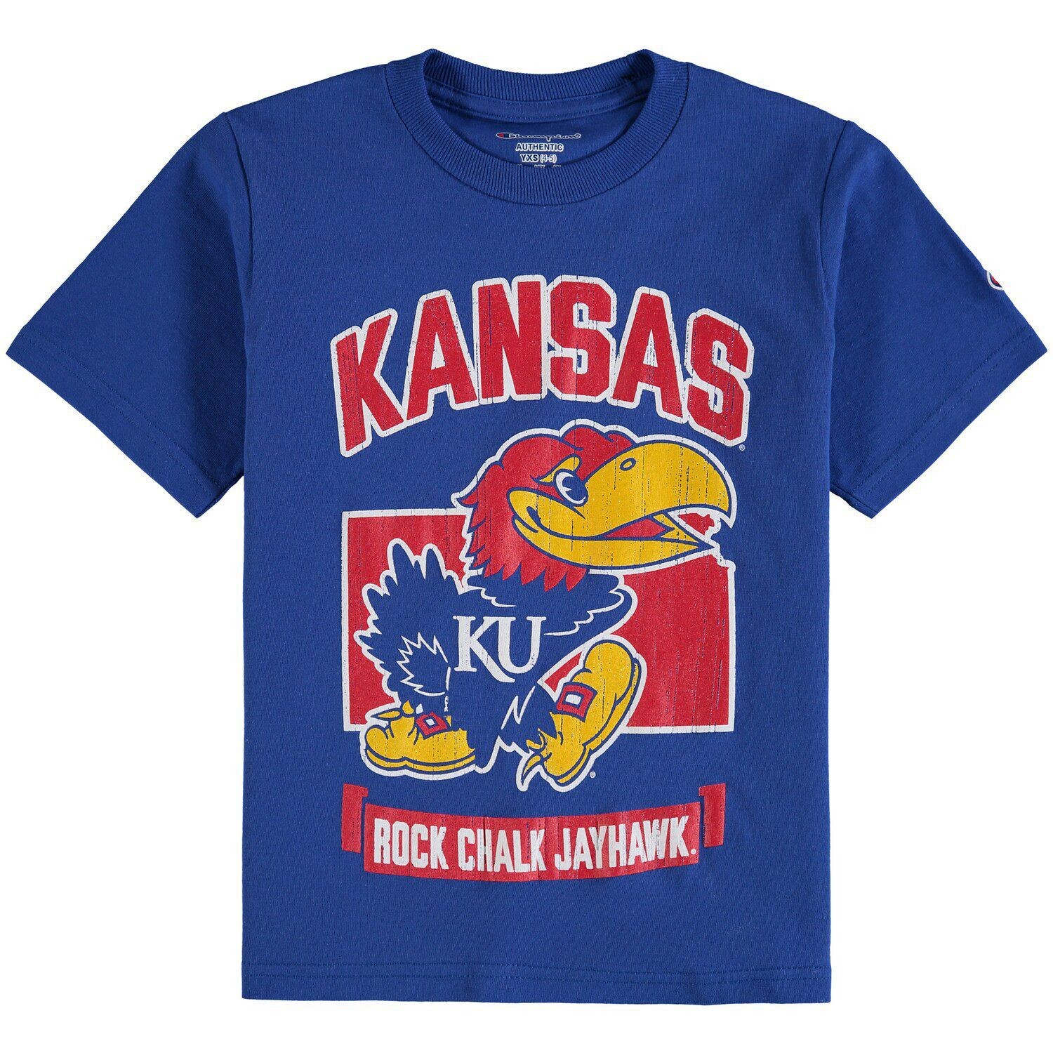 

Футболка с символом «Молодежный чемпион» Royal Kansas Jayhawks Strong Mascot Champion