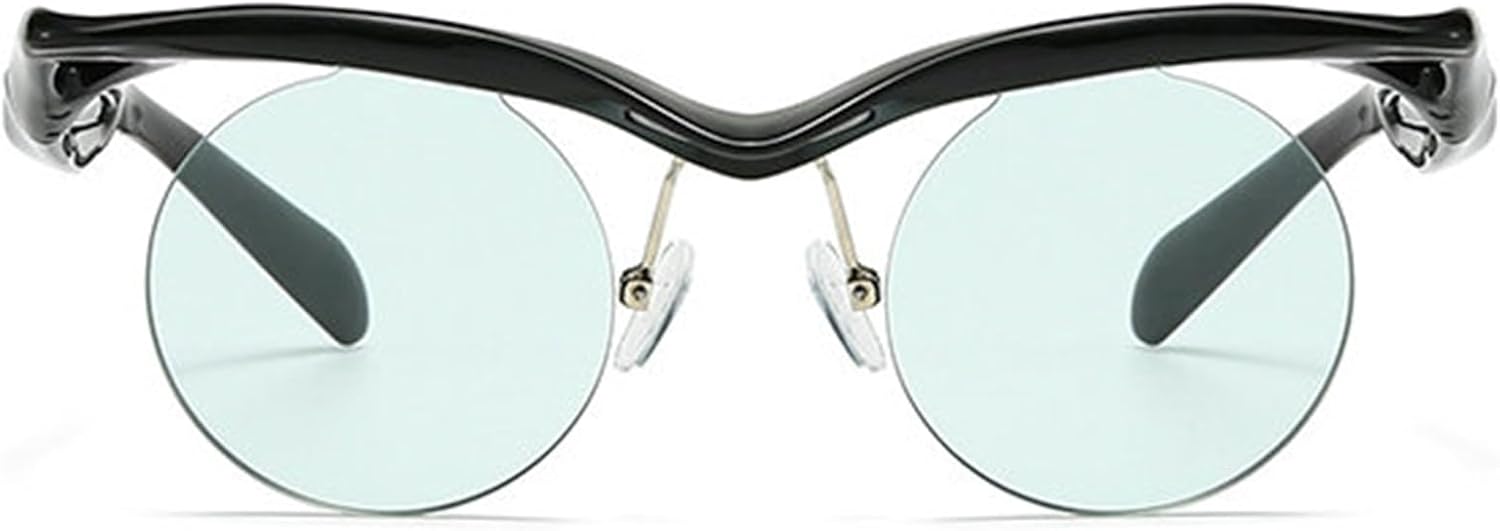 

Солнцезащитные очки Helena Retro без оправы овальной формы для женщин и мужчин, модные круглые солнцезащитные очки в стиле Y2K, классические панк-очки с защитой от УФ-излучения UV400, C2