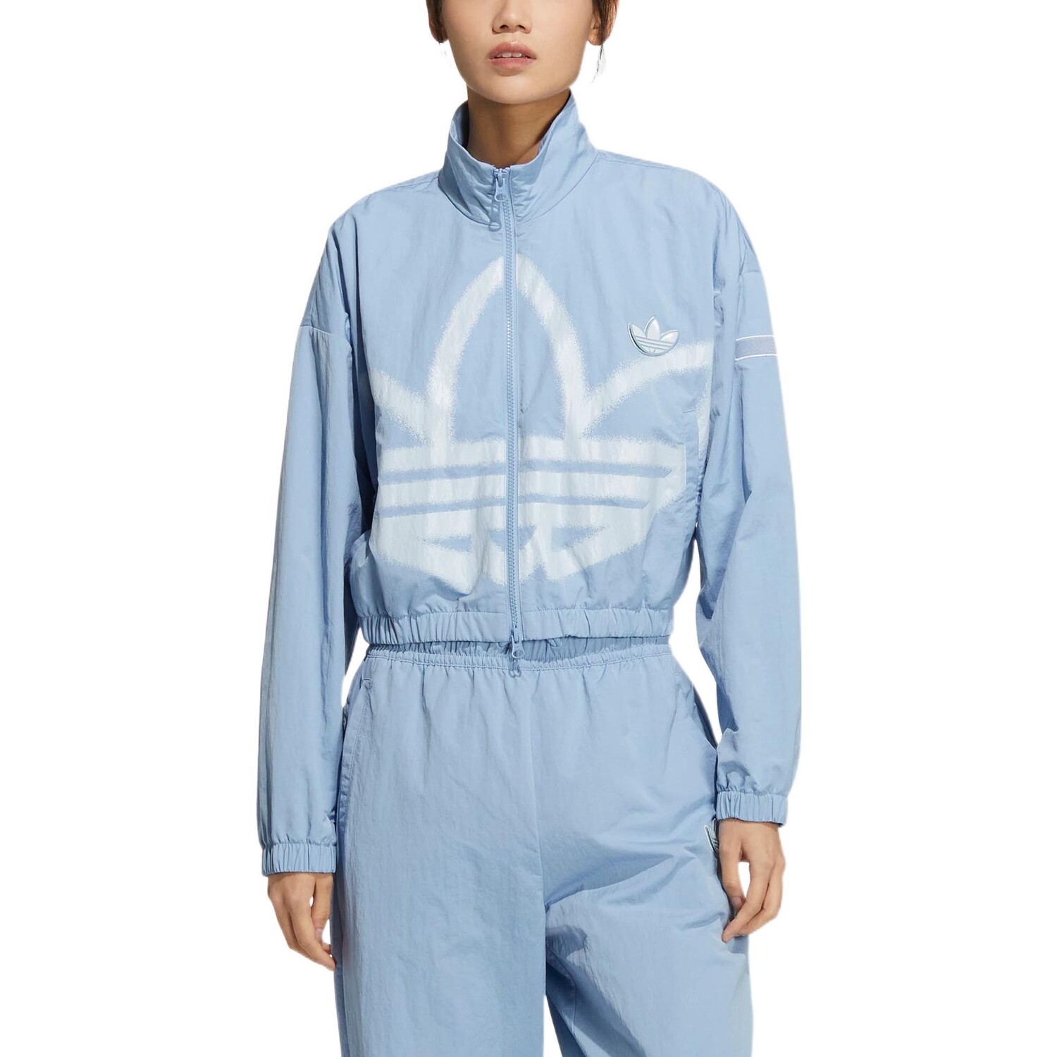 Куртка женская небесно-голубая Adidas Originals — фото 2