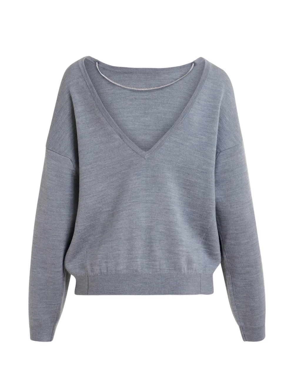 

Свитер с цепочными деталями Essentiel Antwerp, серый