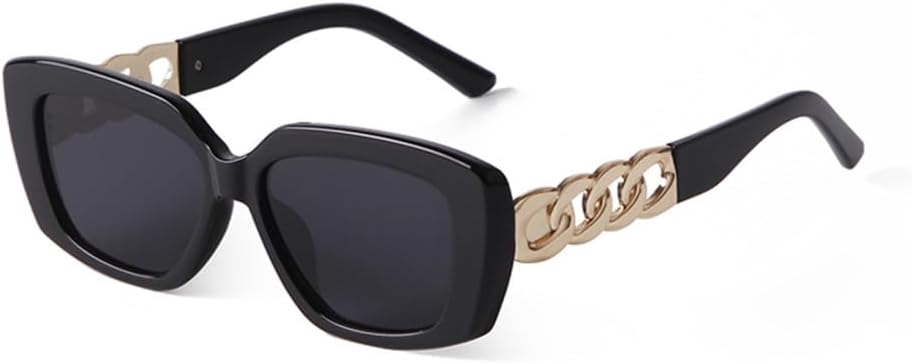 

Ретро-солнцезащитные очки большого размера с леопардовым принтом, модные женские очки с цепочкой на дужках, элегантные белые солнцезащитные очки, C1, один размер TYUVIVO, C1