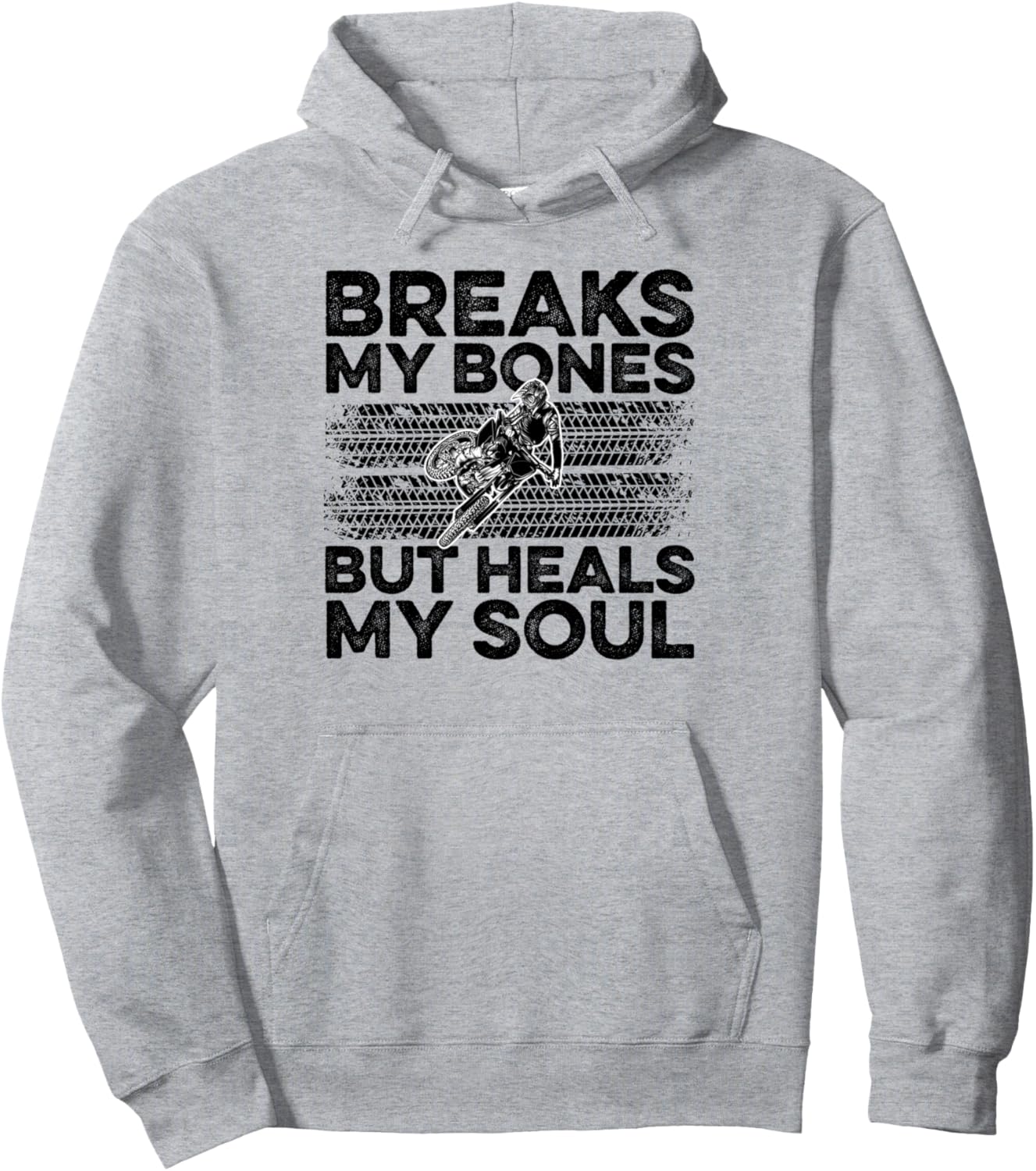 

Толстовка с надписью Ломает кости, но исцеляет душу для мотокросса, эндуро и внедорожных мотоциклов Motocross Gift Idea Dirt Bike Motorcycle Biker, серый