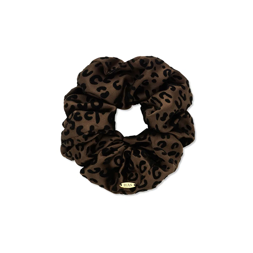 Резинка для волос HON006 Leopard Velvet Textured от HAS, коричневая