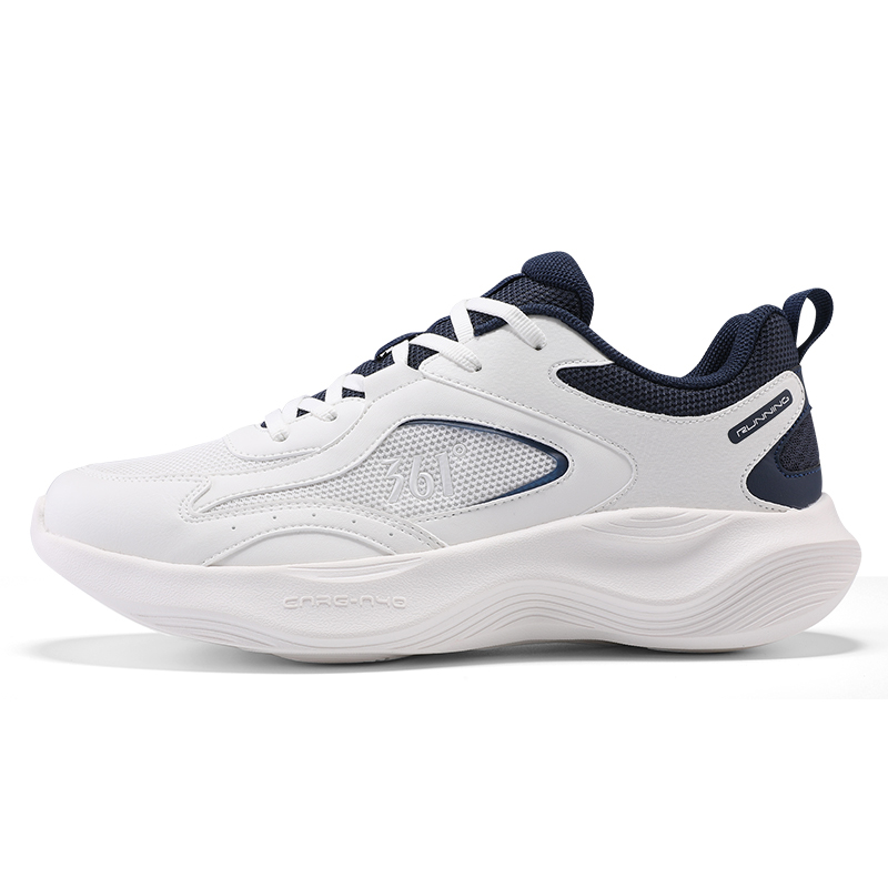 

361° Slip Resistant, Abrasion Resistant, Breathable низкие повседневные кроссовки для бега мужские white blue