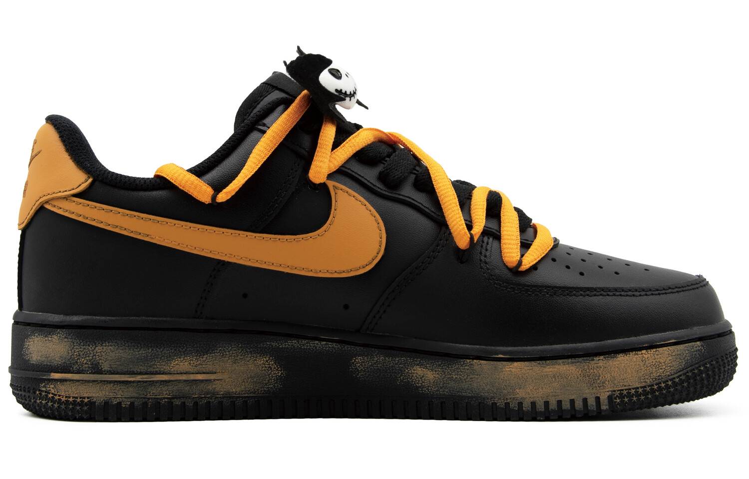 

Кроссовки Nike Air Force 1 Skateboarding Shoes Unisex Low-top Black/orange, черный
