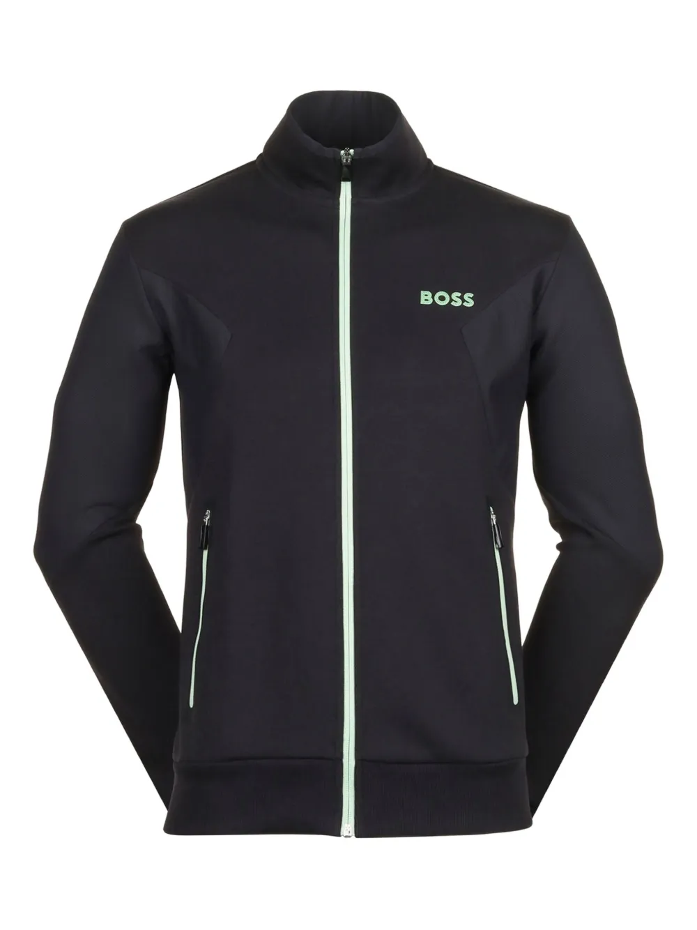 

Куртка с логотипом на молнии BOSS, серый