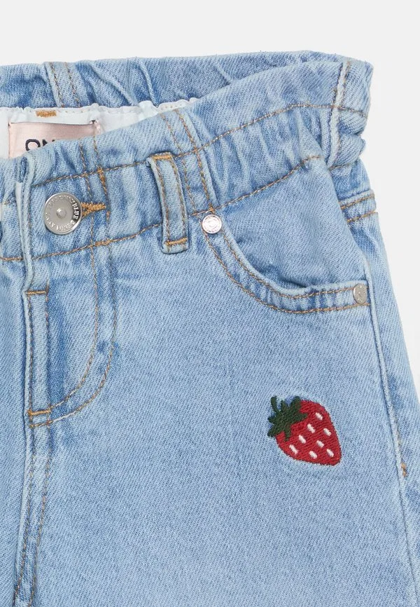 Джинсы свободного кроя kmgluna berry с бумажным пакетом Only Mini, Light Blue Denim — фото 4