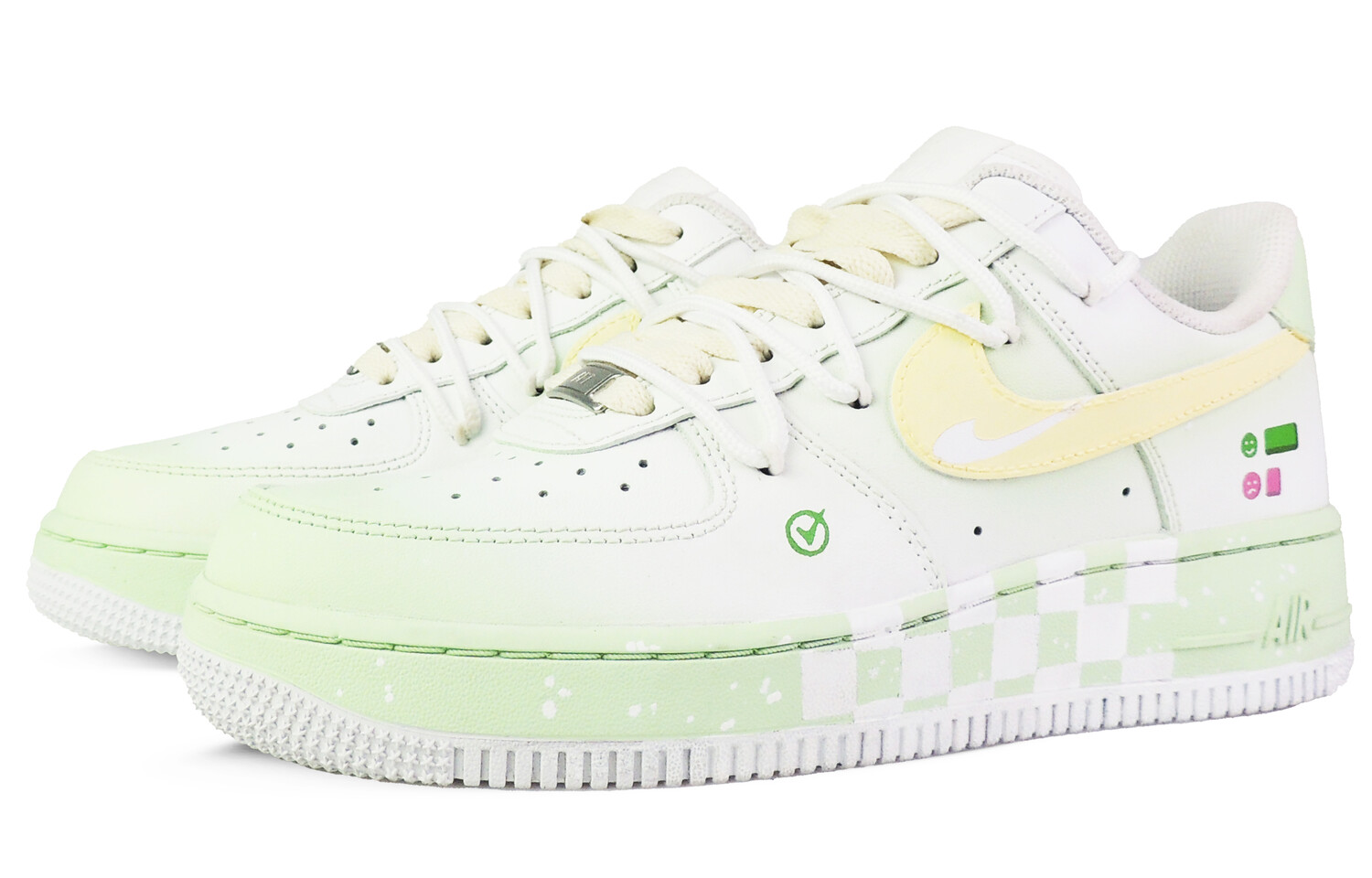 

Кроссовки Nike Air Force 1 Skateboarding Shoes Women's Low-top Green/White, светло-зеленый