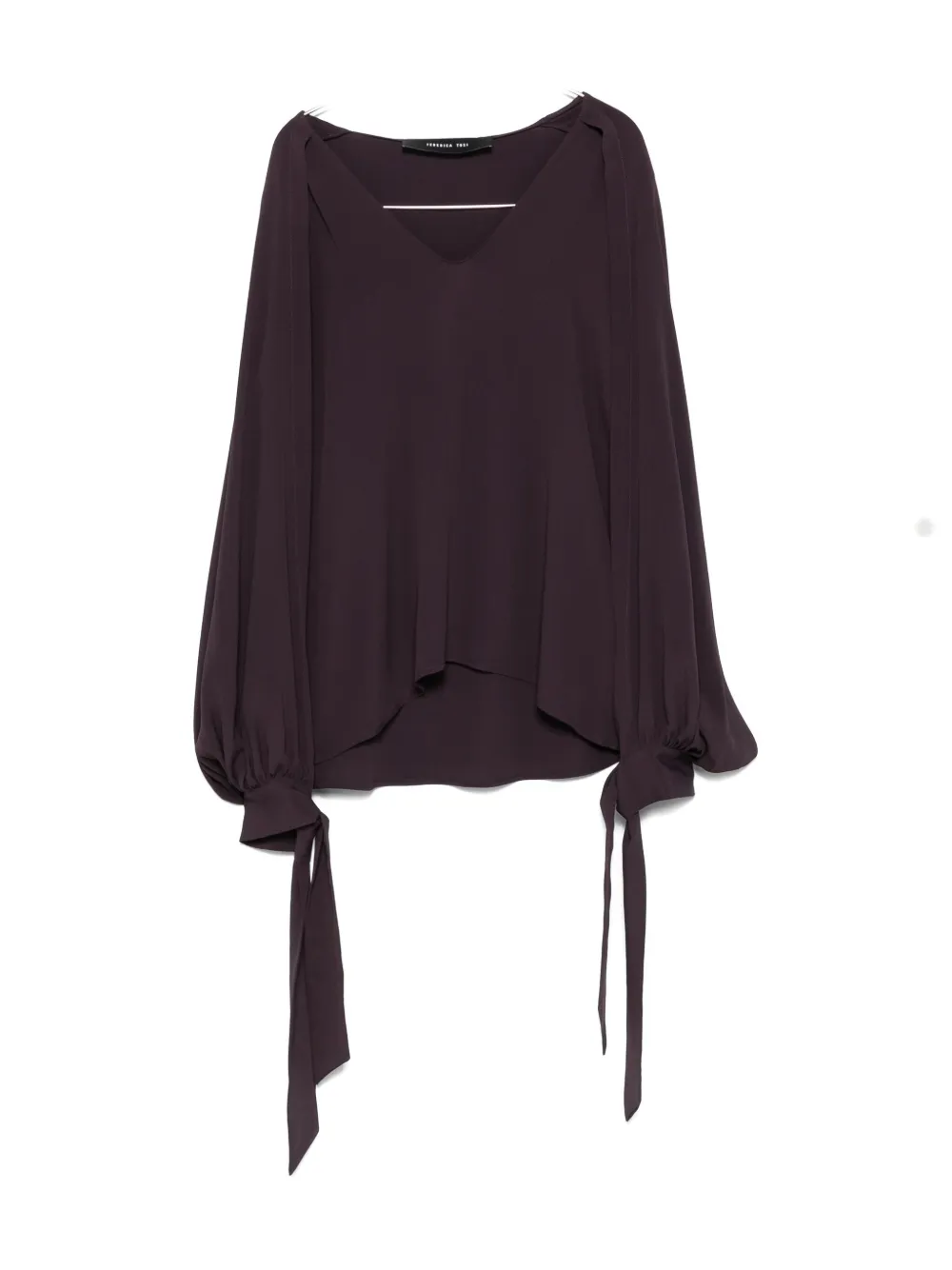 

Блуза с вырезами и рукавами-буфами Federica Tosi, фиолетовый