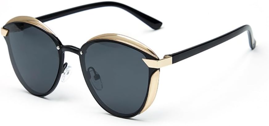 

Поляризованные солнцезащитные очки для женщин и мужчин, модные ретро-очки с круглыми линзами, синими линзами и золотой оправой, защита от УФ-излучения UV400, очки для вождения SZVVBKK, C3