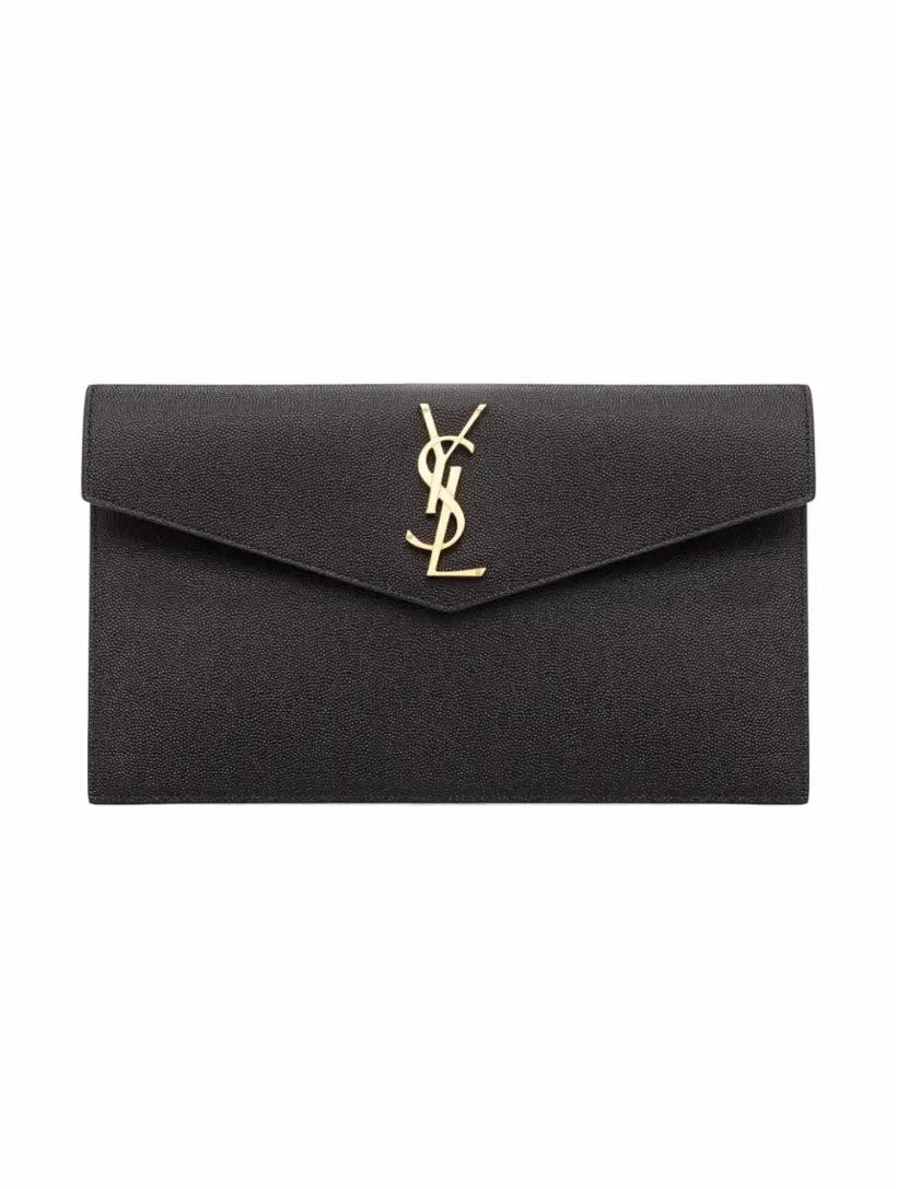 

Кожаный клатч Uptown Saint Laurent, черный