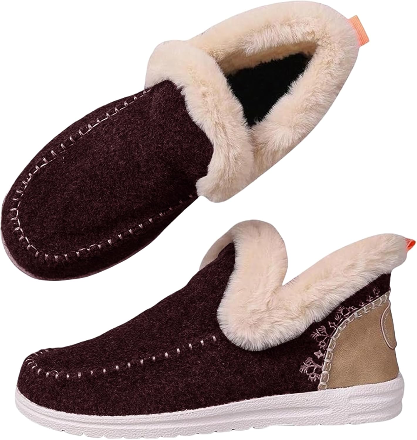 

Тапочки для женщин и мужчин для дома и улицы, зимние теплые пушистые домашние тапочки, ботинки с эффектом памяти, уютные тапочки, слипоны, кроссовки унисекс Baimiu, красный