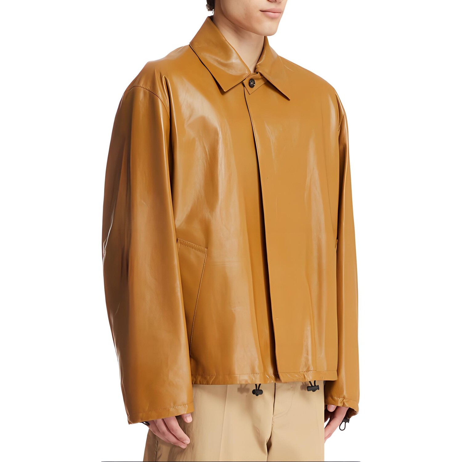 Куртка мужская бежевая Bottega Veneta, бежевый — фото 3
