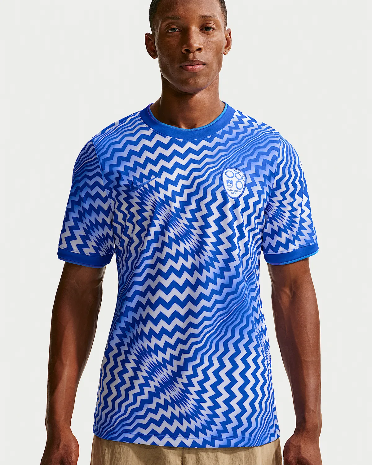 Мужская футболка Nike Dri-FIT для разминки перед матчем Словения, Light Photo Blue/White/Light Photo Blue
