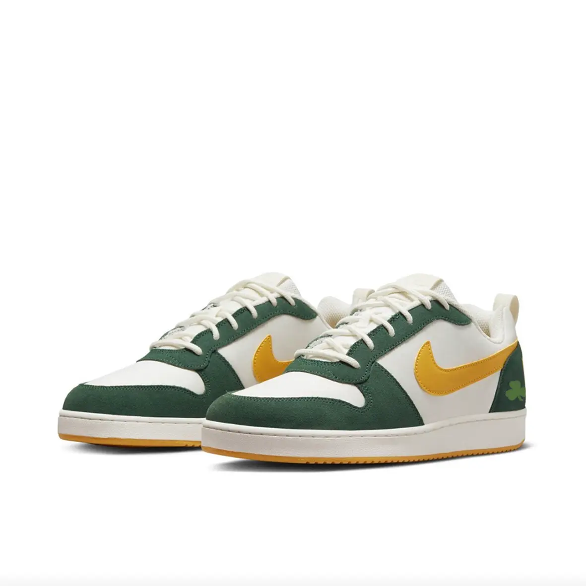 Nike Мужские скейтерские кроссовки Court Borough PRM Slip Resistant Abrasion Resistant низкие Green White — фото 4