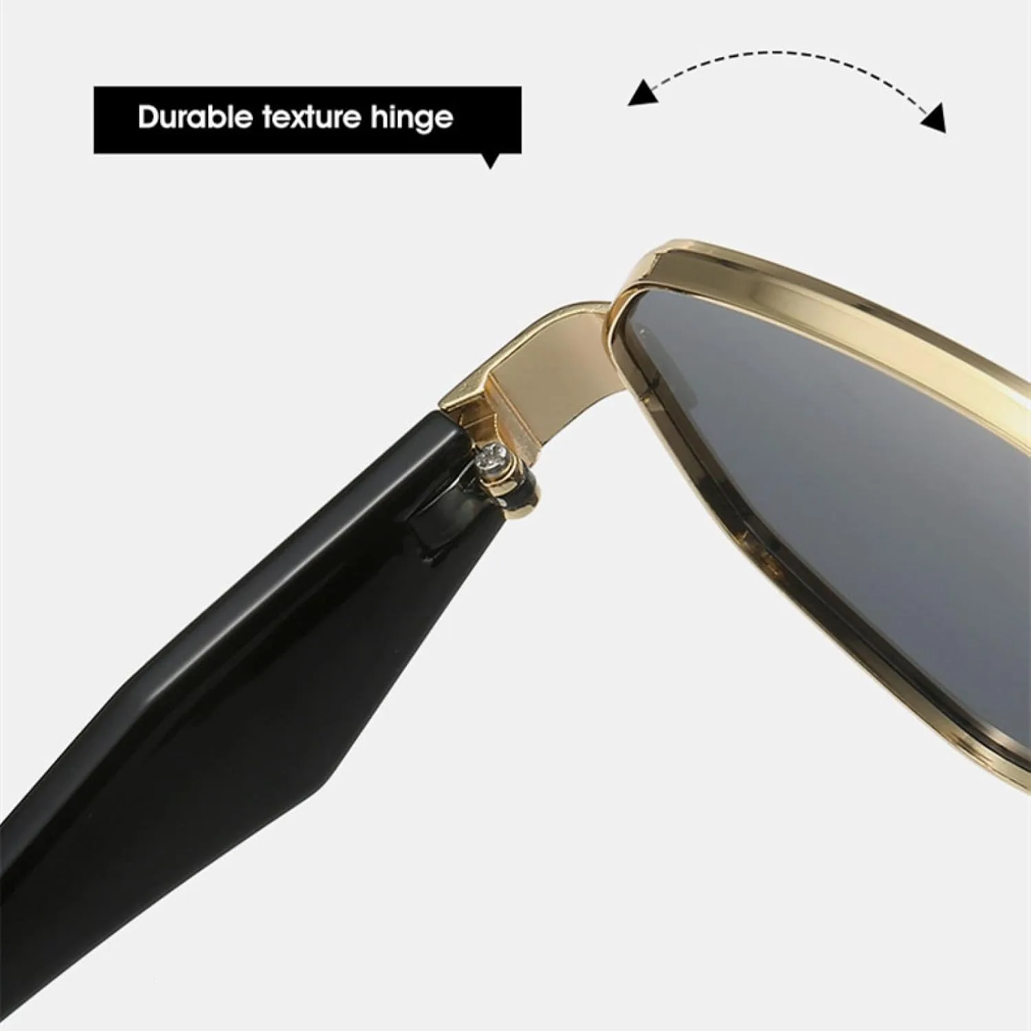 

Панк-солнцезащитные очки для женщин и мужчин, модные металлические очки для активного отдыха и путешествий, защита от УФ-излучения UV400 UATXTAU, Gold-gray