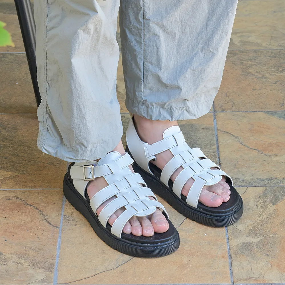 Мужские сандалии SHOEHI из искусственной кожи белые