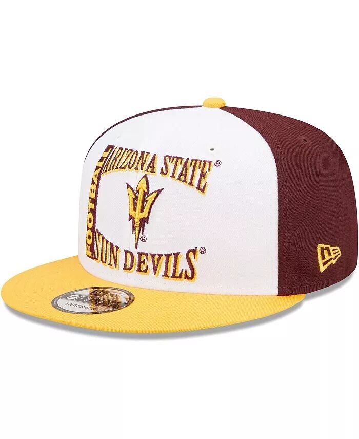 

Мужская бело-бордовая кепка Snapback Sun Devils Retro Sport 9FIFTY штата Аризона New Era, красный