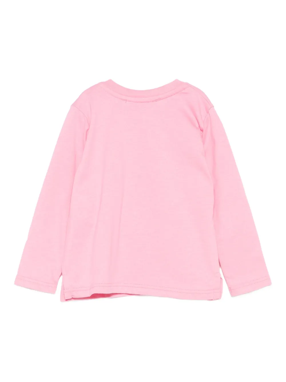 Футболка с длинными рукавами и принтом Msgm Kids, розовый — фото 2
