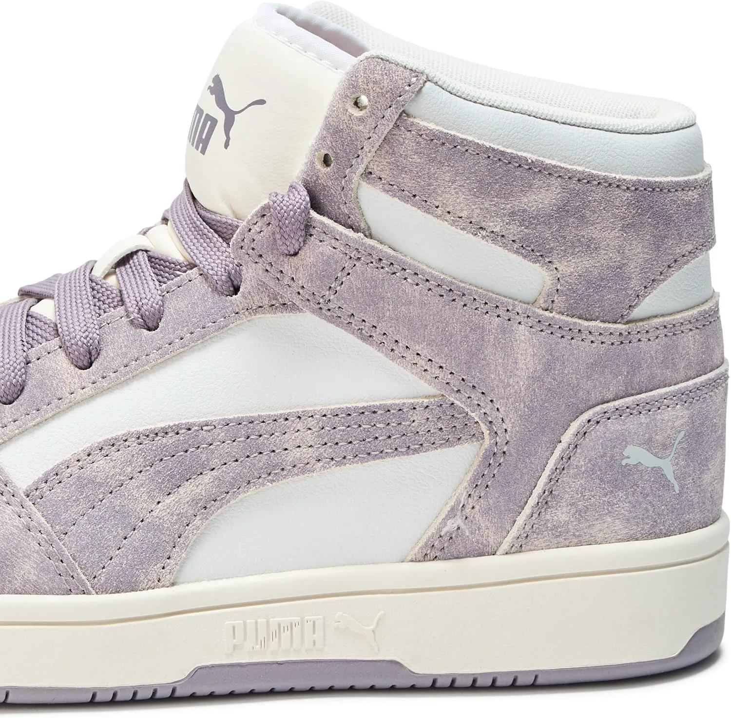 Женские кроссовки Puma Rebound Layup Luster Mid, серый/белый — фото 4