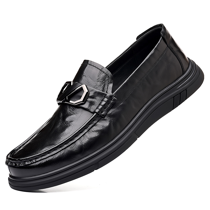Повседневные кожаные туфли мужские Low top H2, коричневый — фото 4