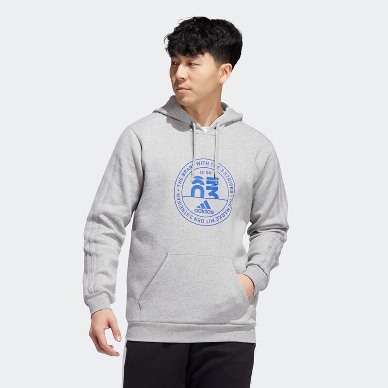 

Мужская толстовка с эмблемой Basics Adidas, серый