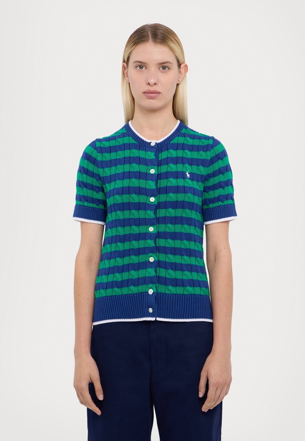 

Вязаный жакет SHORT SLEEVED CARDIGAN Ralph Lauren, синий