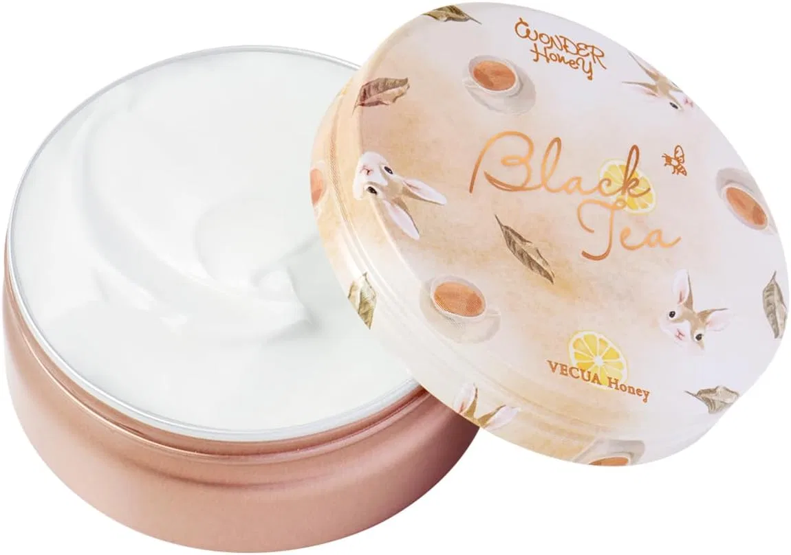 Бальзам для губ и тела VECUA Honey Wonder Honey Concentrated Honey Marché Cream Balm 75 г, освежающий фруктовый черный чай — фото 3