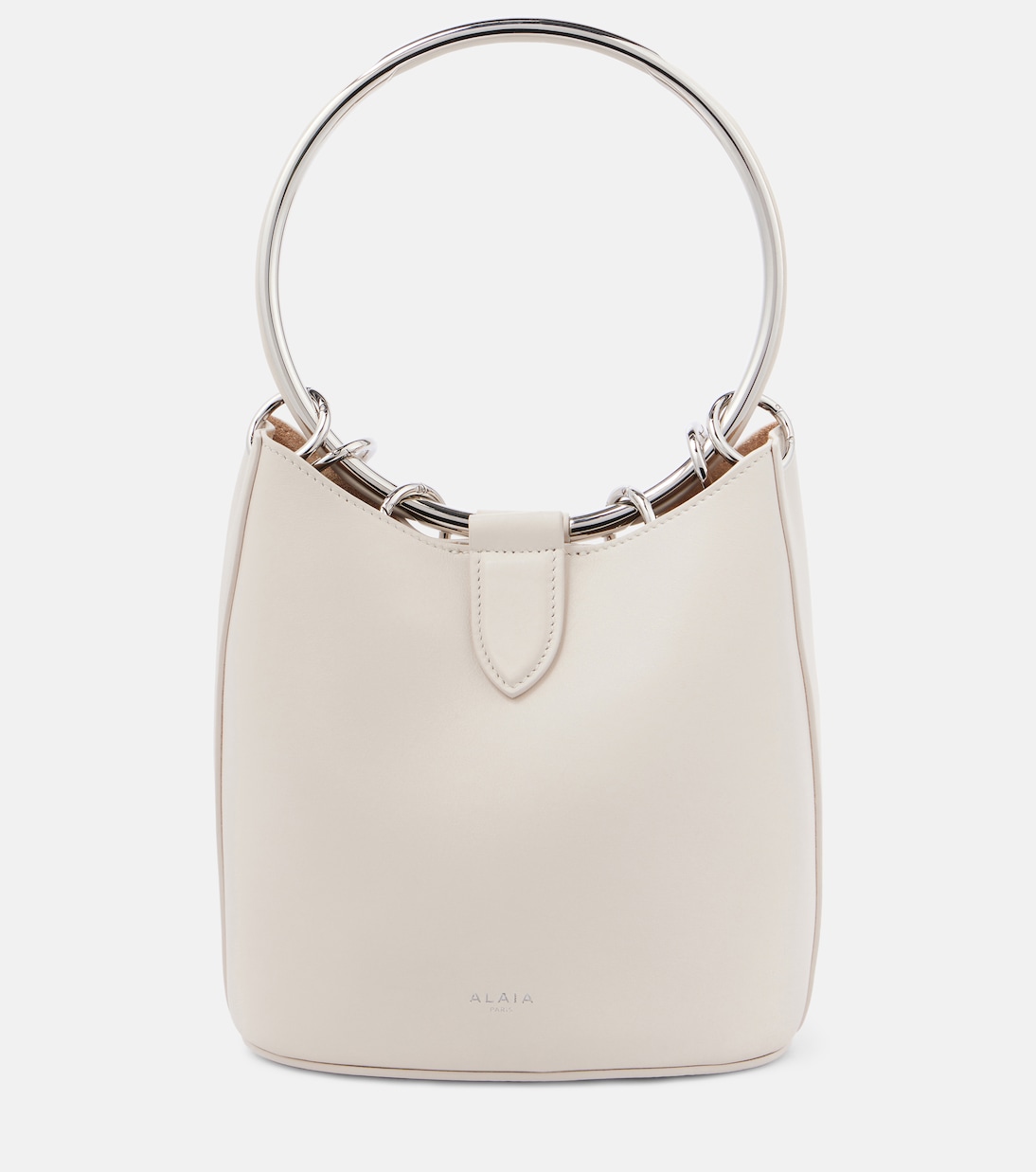 

Кожаная сумка-ведро Ring Medium Alaïa, Ivoire