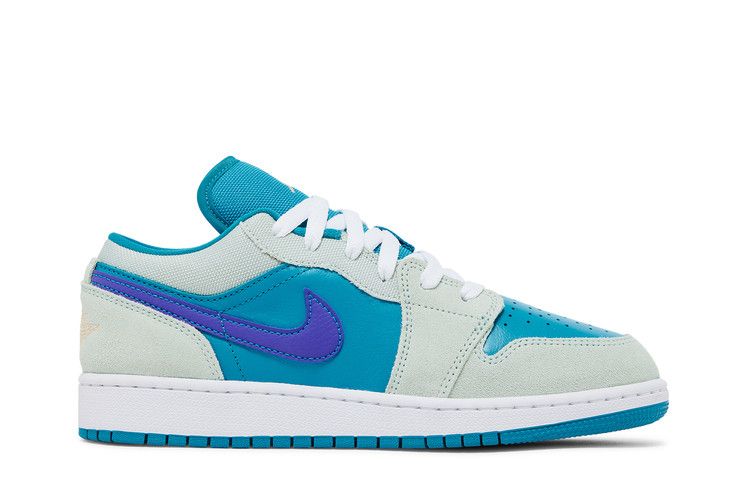 Кроссовки Air Jordan Air Jordan 1 Low SE GS 'Aquatone Concord', синий — фото 2