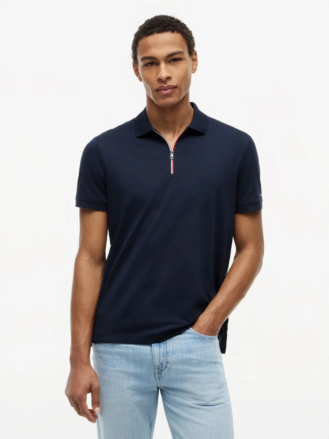 Рубашка Tommy Hilfiger Regular Fit Fluid, синий — фото 2