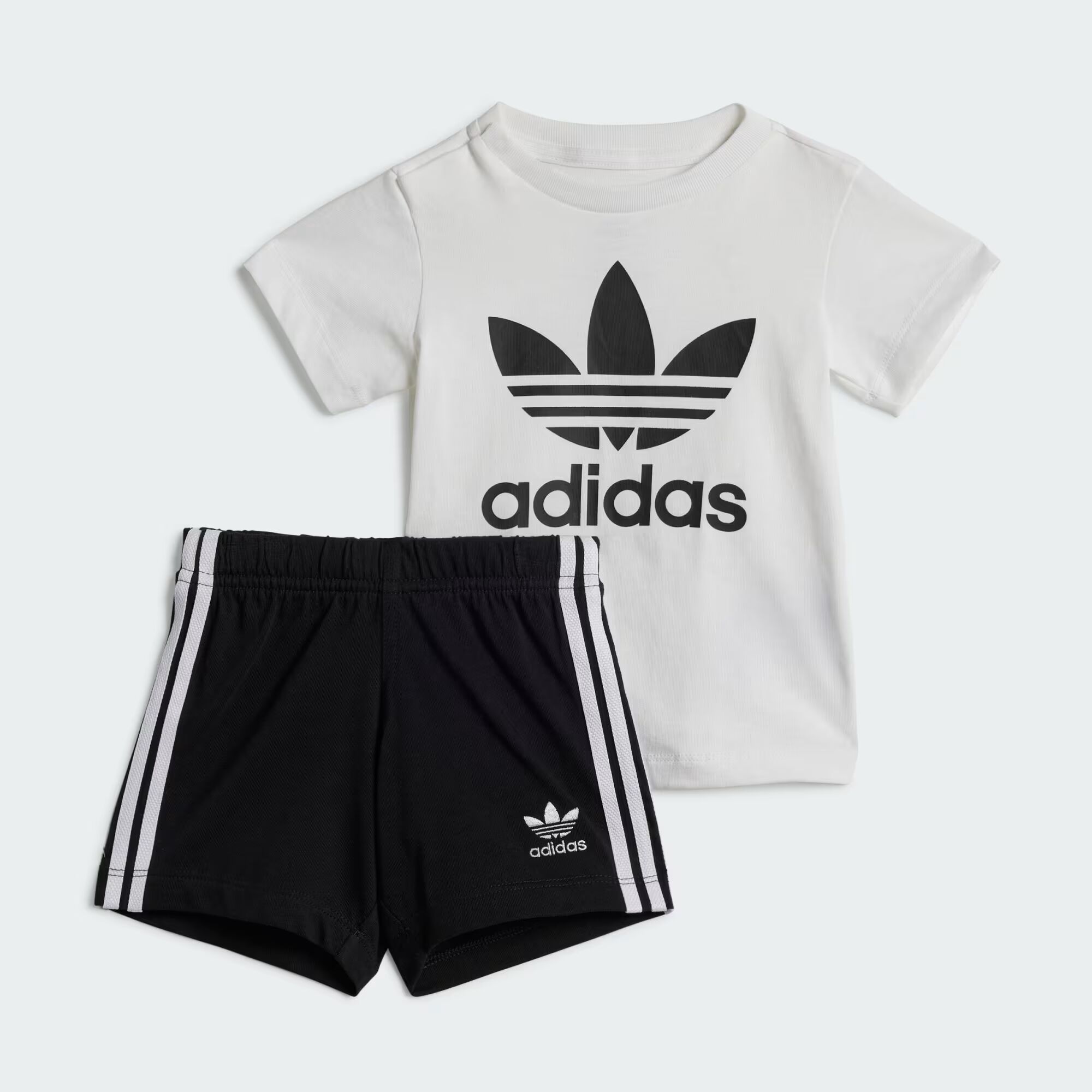 

Комплект футболок с шортами для детей Adidas, цвет Black/White