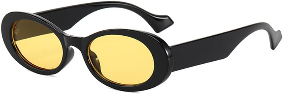 

Солнцезащитные очки UV400 - овальная маленькая оправа, черные, желтые, круглые, желейного цвета, для женщин и мужчин, для бега и занятий спортом на открытом воздухе generic, C4black-yellow